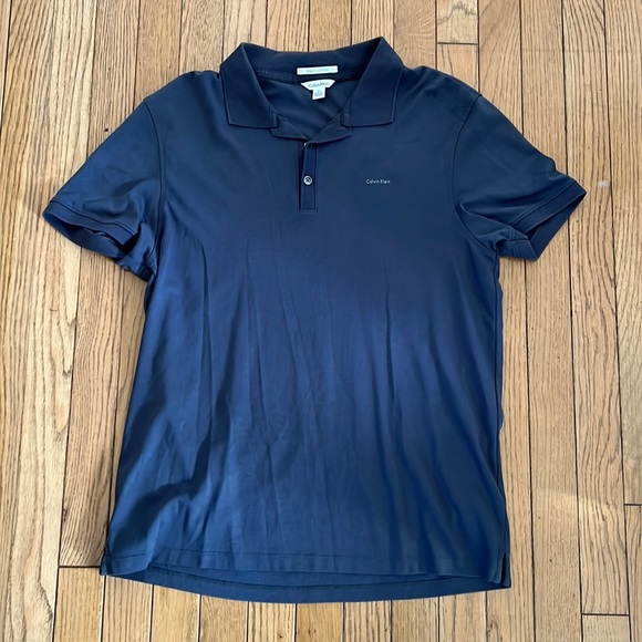 Calvin Klein Shirts Navy Blue Calvin Klein Polo Shirt Poshmark
